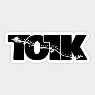 TOTK Dragon Awesome Black Typography Sticker